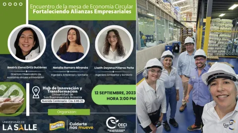El programa de Ingenieria Ambiental y Sanitaria (PIAS) de la Facultad de ingeniería, a través de su Observatorio de Economía circular e Innovación adelantan agenda técnica y académica con Berlhan, Tebaida, Quindío.  En este momento se hace recorrido con la empresa para establecer posibles alianzas de investigación en -Envases y Empaques- con la universidad. Así mismo en el marco de esta agenda se presentará la experiencia con el BBVA-ULS y el Municipio de Mosquera para encontrar un posible financiador en La