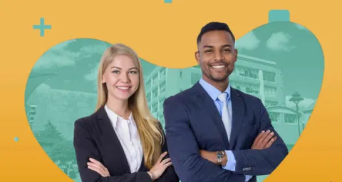 Pareja hombre y mujer de abogados