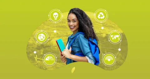 Estudiante mujer de agronegocios