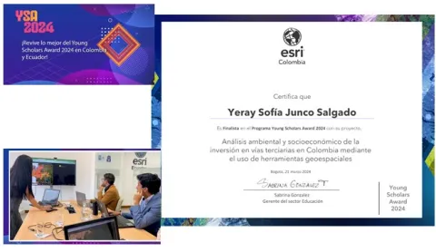 Estudiante de Ingeniería Ambiental y Sanitaria Finalista como mejor proyecto SIG de investigación