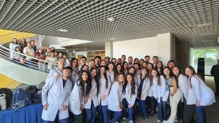 El grupo de VII semestre estuvo acompañado de sus padres y seres queridos