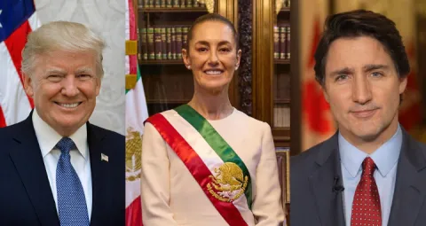 Trump, Sheinbaum, Trudeau