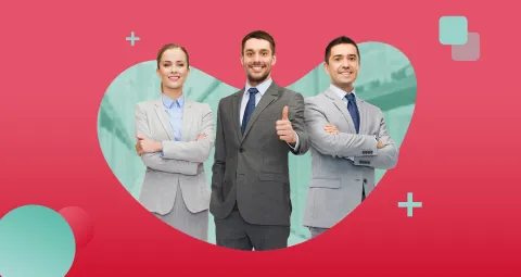 Estudiantes de finanzas y comercio internacional sonriendo 