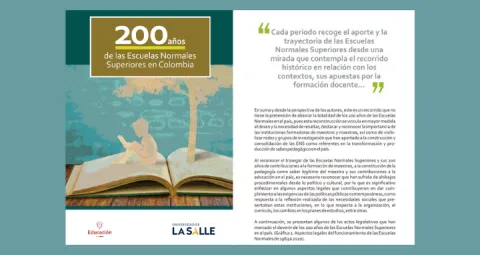 Libro “200 años de las Escuelas Normales Superiores en Colombia”.