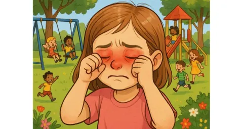 La conjuntivitis alérgica en niños puede desencadenar enfermedades limitantes para la visión y la calidad de vida.