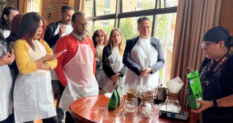 Participación en el taller de barismo