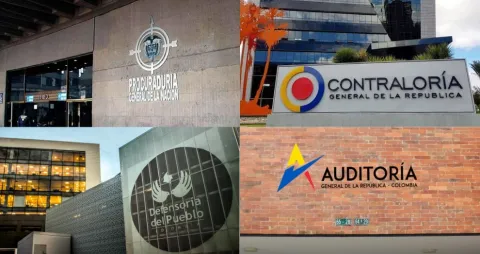 Fachadas de los organismos de control en Colombia
