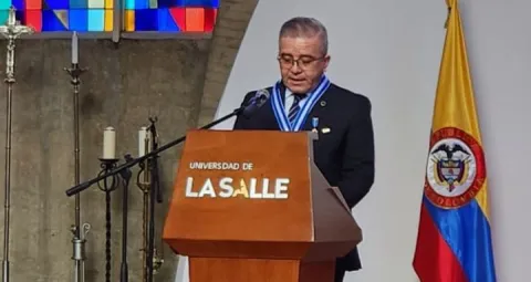 Hno. Niky Alexánder Murcia Suárez, rector saliente de nuestra alma mater