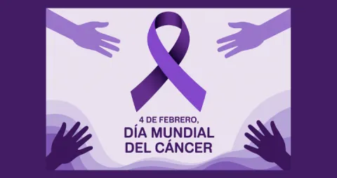 Listón morado del día contra el cáncer