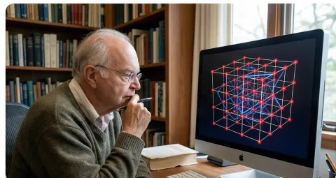 Colaboración entre Donald Knuth y la IA Claude, generada por el modelo Gemini (Google, 2026, 06 de abril)