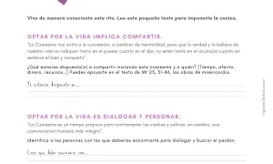 Miércoles de ceniza en Unisalle