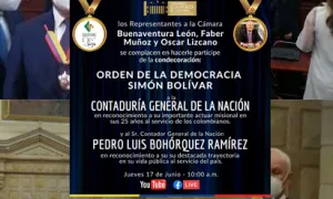Pedro Luis Bohórquez, nuestro Contador general de la nación, recibió galardón del Congreso