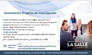 Asiste a la sustentación de proyectos de investigación: Doctorado en Educación y Sociedad