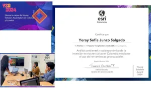 Estudiante de Ingeniería Ambiental y Sanitaria Finalista como mejor proyecto SIG de investigación
