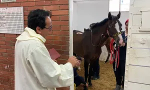 Bendición a los caballos de la sede Norte