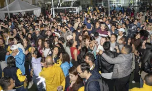 Estudiantes disfrutando el concierto