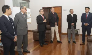 Visita del rector de Bolivia
