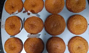 Muffins de chontaduro. 