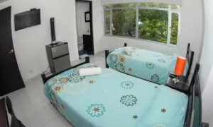 Habitación doble, dos camas sencillas.