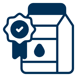 Icono de vaca representando control lechero