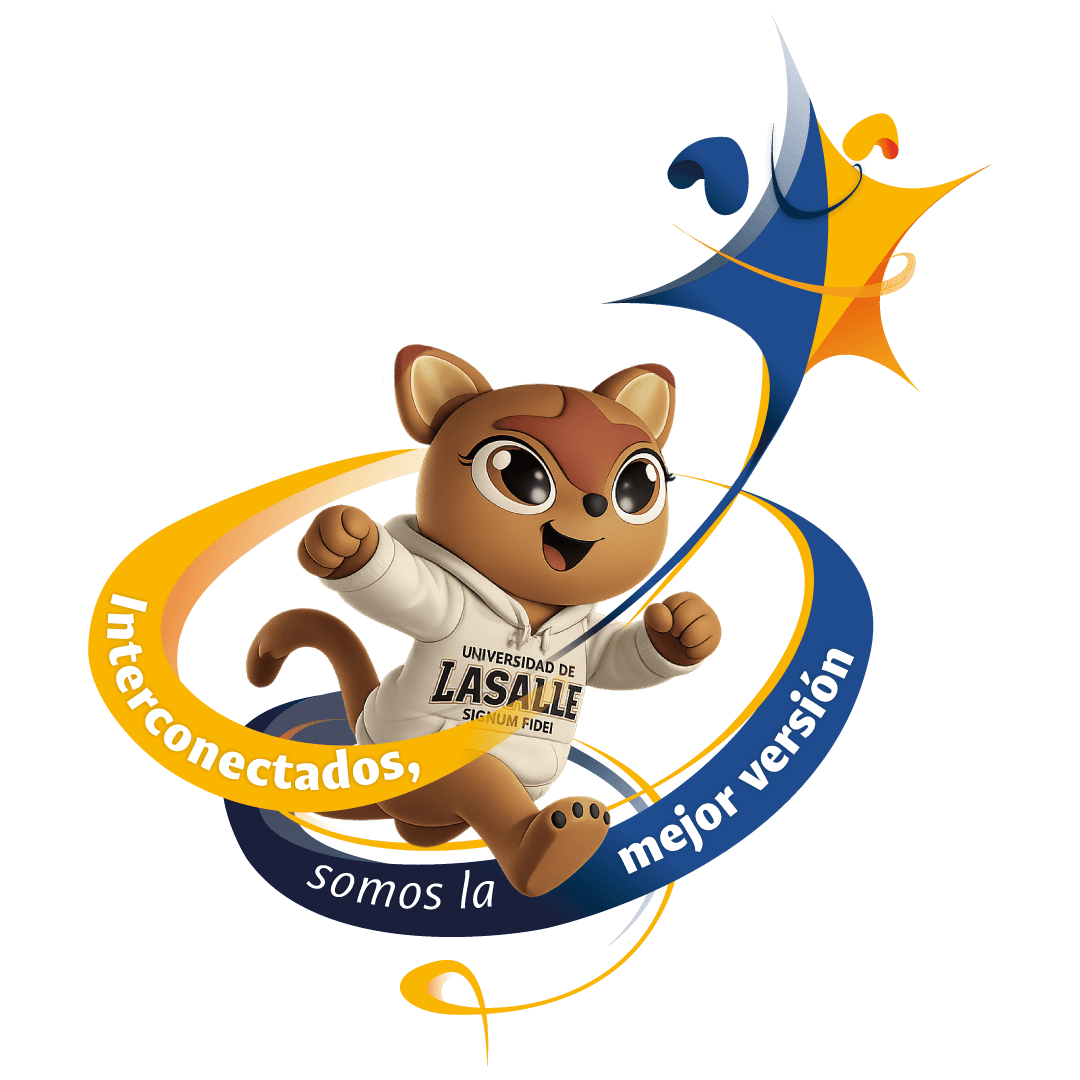 Estudiante de Unisalle sonriente con mochila