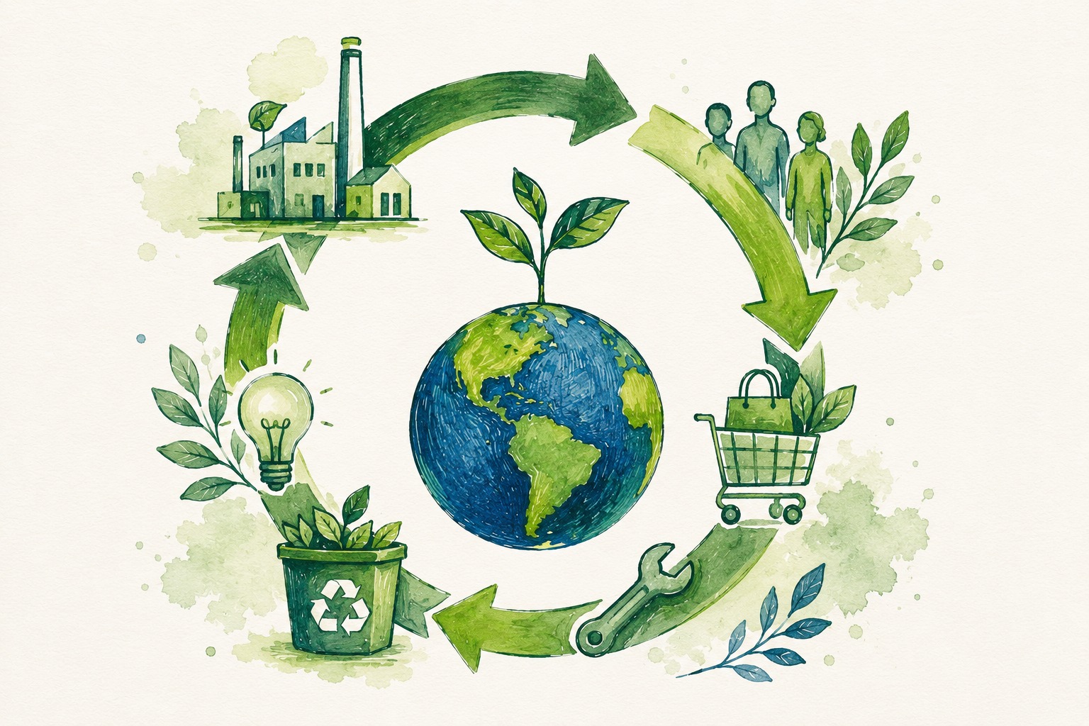 Procesos de economía circular y aprovechamiento sostenible de materiales