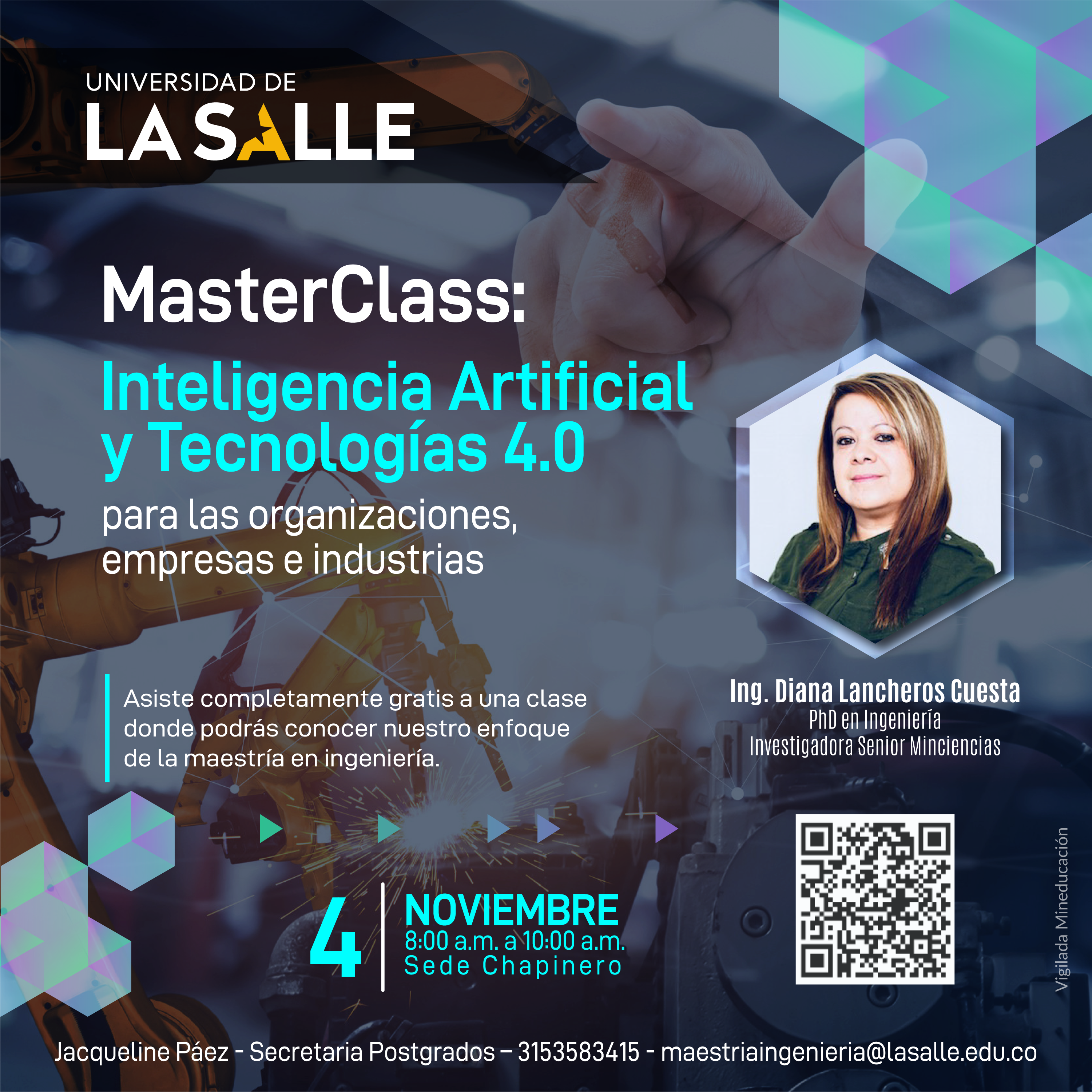 Asiste a nuestra Máster Class en Inteligencia Artificial y Tecnologías 4.0