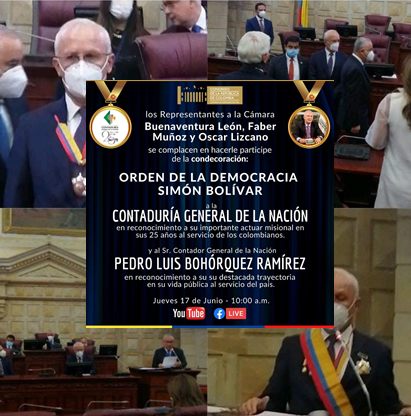 Pedro Luis Bohórquez, nuestro Contador general de la nación, recibió galardón...