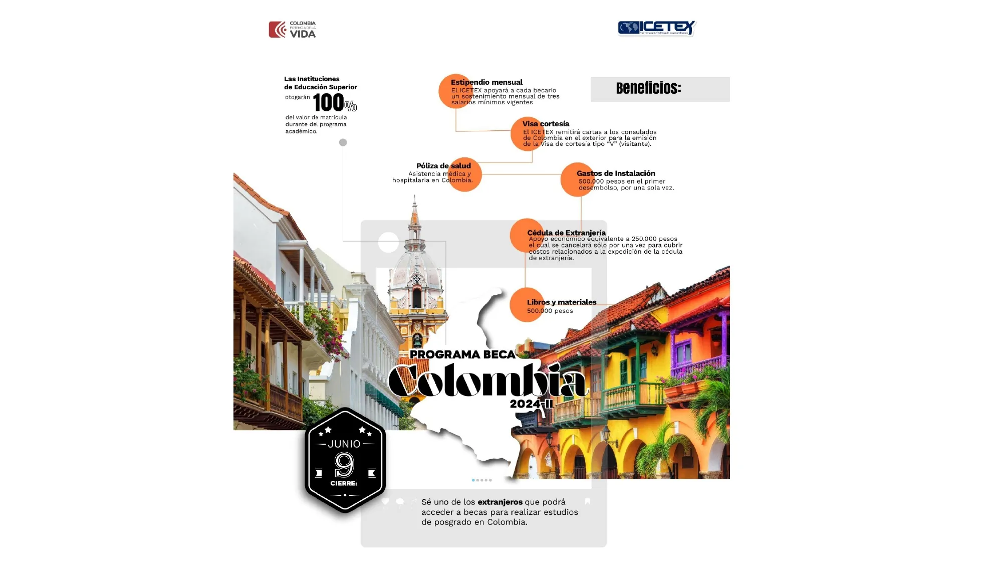 Se encuentra abierta la convocatoria Beca Colombia 2024