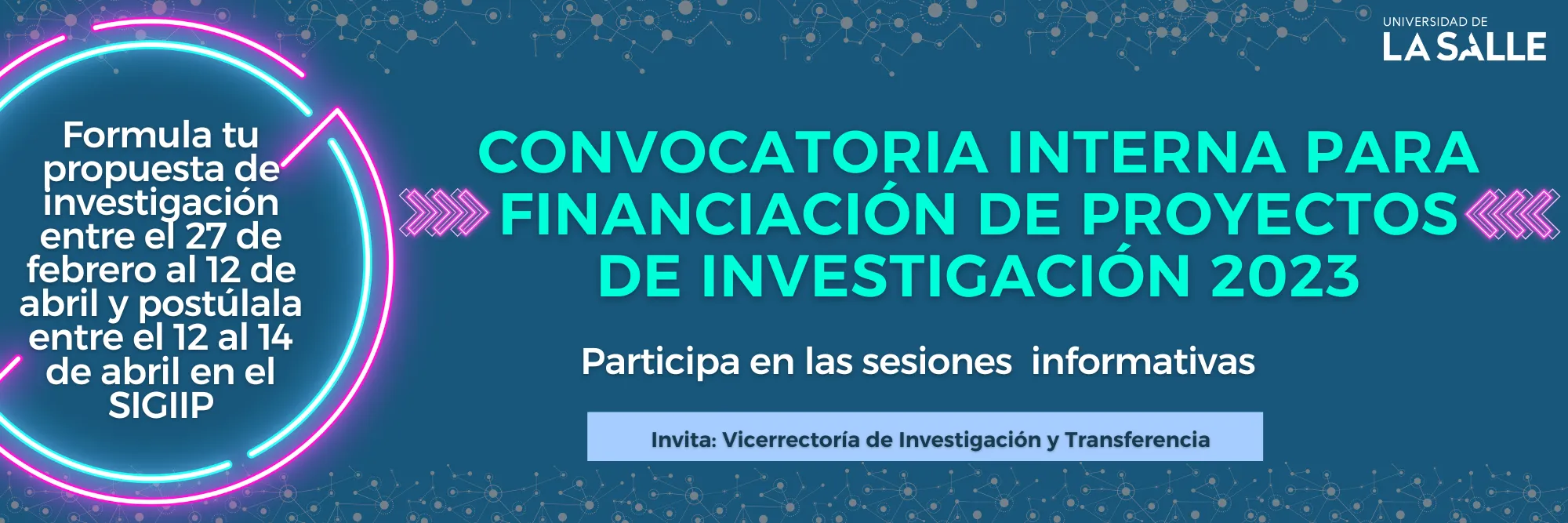 Convocatoria interna para financiación para proyectos de investigación 2023