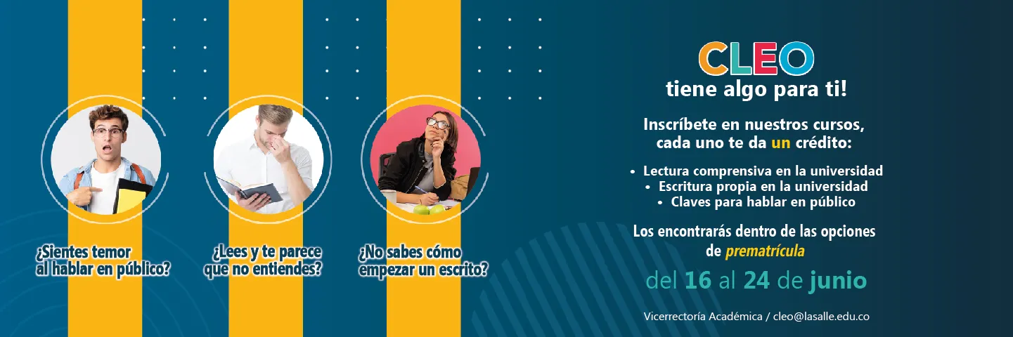 ¡Inscripciones abiertas para cursos de escritura, oralidad y lectura!