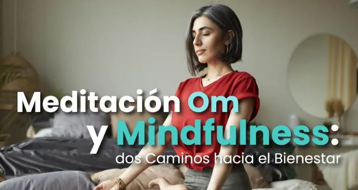 Mujer meditando en posición de flor de loto