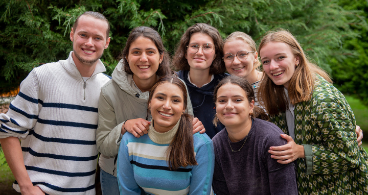 Grupo de estudiantes lasallistas