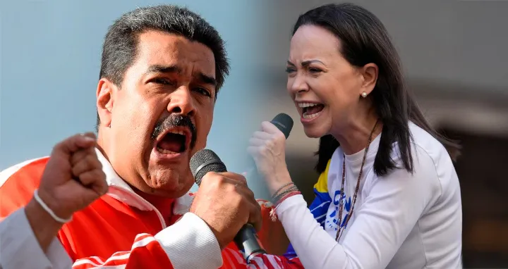 Nicolás Maduro y María Corina Machado