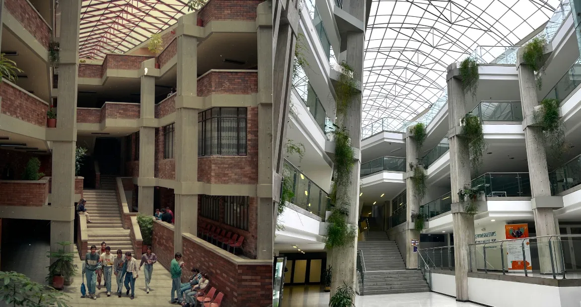 Edificio fundadores antes y ahora