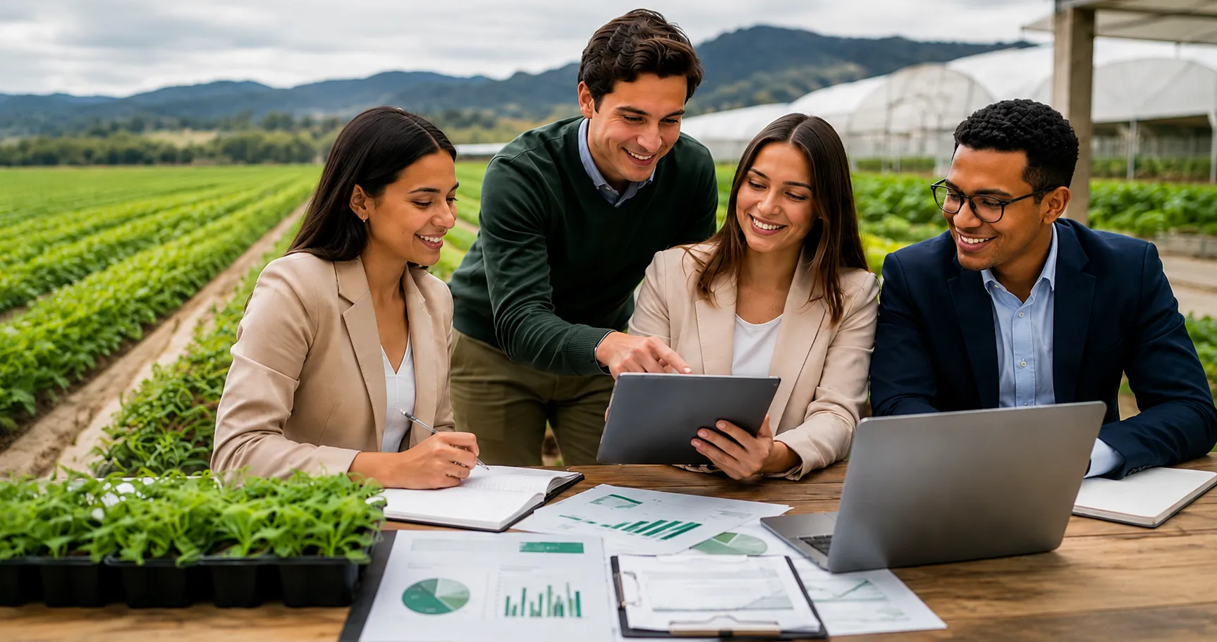 Equipo académico y profesional analiza oportunidades del sector agroempresarial